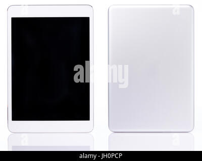 Vue avant et arrière du générique comprimé isolé sur fond blanc Banque D'Images