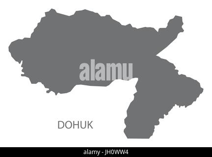 L'Irak Dohouk site gris illustration silhouette Illustration de Vecteur