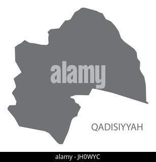 L'Iraq Qadisiyyah site gris illustration silhouette Illustration de Vecteur