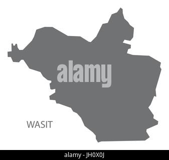 L'Iraq de Wasit site gris illustration silhouette Illustration de Vecteur