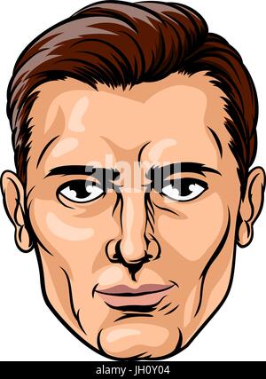 Beau visage masculin Illustration de Vecteur