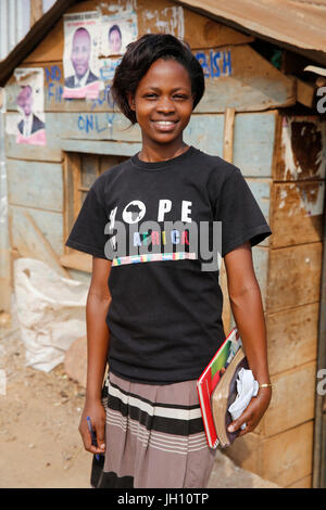 En étudiant, Mulago de Kampala. L'Ouganda. Banque D'Images