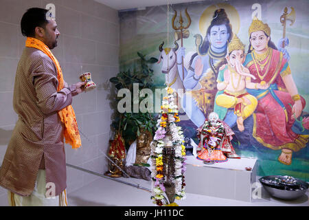 Shree Ram Mandir, Leicester. Diwali puja. United Kingdom. Banque D'Images