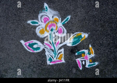 Diwali rangoli. United Kingdom. Banque D'Images