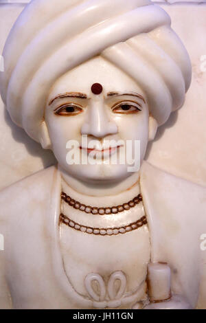 Waseem handicrafts Prathna temple hindou, Leicester. Jalarambapa la sculpture. United Kingdom. Banque D'Images