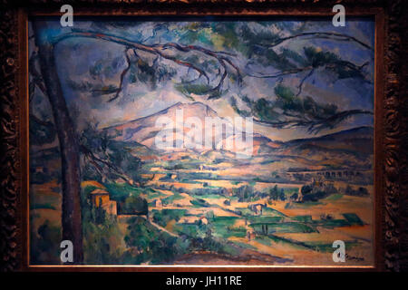 La Courtauld Gallery. Paul CŽzanne. La montagne Sainte-Victoire. Autour de 1887. Huile sur toile. United Kingdom. Banque D'Images