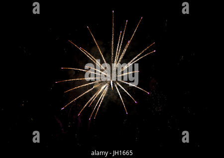 D'artifice au Dodger Stadium le 4 juillet Banque D'Images