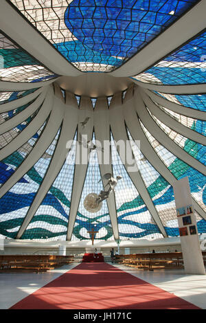 Cathédrale métropolitaine la nôtre Mme Aparecida, District Fédéral, Brasília, Brésil Banque D'Images