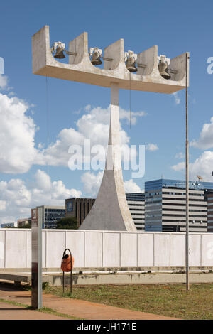 Cathédrale métropolitaine la nôtre Mme Aparecida, District Fédéral, Brasília, Brésil Banque D'Images