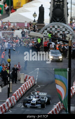 Williams F1 manifestation autour de Piccadilly Circus, Londres, 2004 Banque D'Images