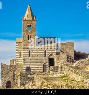 Église Saint-Pierre de Portovenere, Cinque Terre, La Spezia, ligurie, italie Banque D'Images