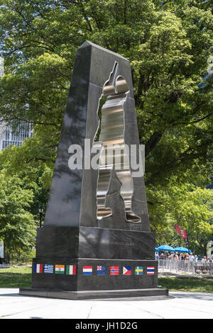 New York Korean War Veterans Memorial, Battery Park, NYC Banque D'Images