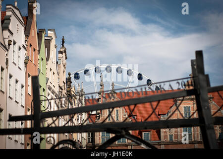 Grande roue à Gdansk, Pologne, 2014. Banque D'Images