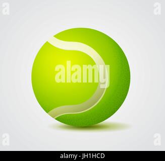 Balle de Tennis vert vif, couleur Vector Illustration Illustration de Vecteur