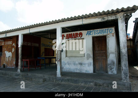 Métiers, maisons, Ville, Lençois Maranhense, Santo Amaro, São Luis, Maranhão, Brésil Banque D'Images