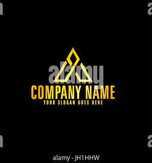 Lettre d'un emblème avec fond noir, Vecteur, illustration Illustration de Vecteur