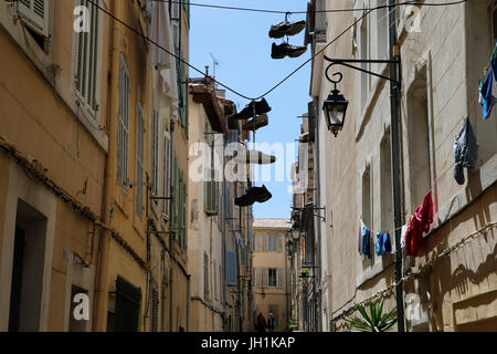 Quartier Le Panier à Marseille. La France. Banque D'Images