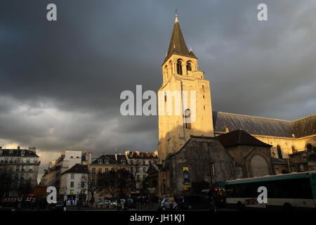 Saint-Germain-des-Prés l'église. La France. Banque D'Images