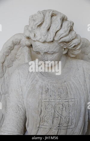 Angel statue de Saint Michael's Church, Cabourg. La France. Banque D'Images