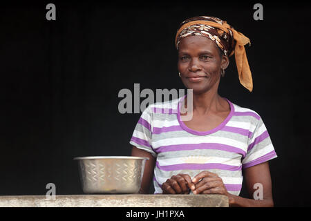 Femme africaine. Portrait. Le Togo. Banque D'Images