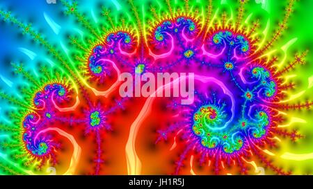 Abstract swirl texture pattern. Bold, coloré 3D illustration. Banque D'Images