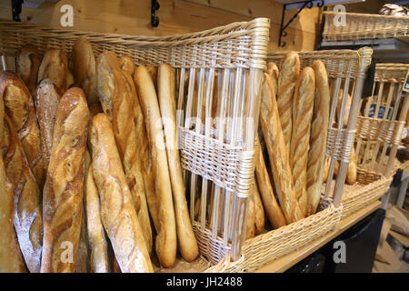 Boulangerie. Baguettes. La France. Banque D'Images