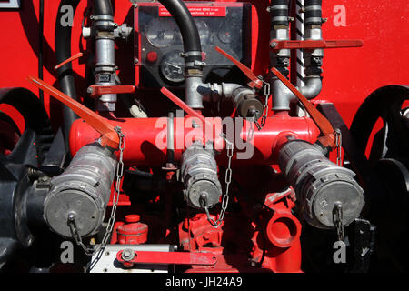 Camion à incendie. Système de gicleurs. Banque D'Images