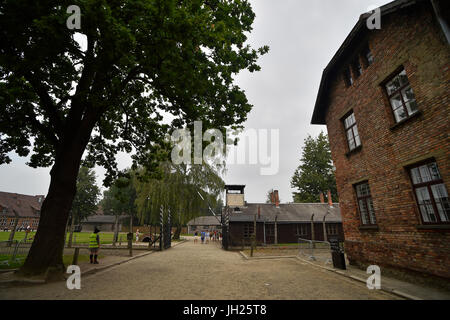 Périmètre du Camp de concentration d'Auschwitz. Cracovie. La Pologne. Banque D'Images