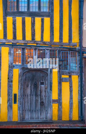 Water Street, Long Melford, Suffolk, Angleterre, Royaume-Uni, Europe Banque D'Images