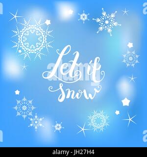 Let it Snow blue Illustration de Vecteur