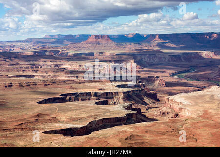 Donnent sur la rivière Verte, Parc National de Canyonlands, Moab, Utah, États-Unis d'Amérique, Amérique du Nord Banque D'Images
