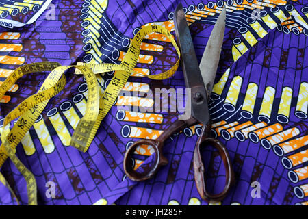 Atelier Tayloring en Afrique. Lome. Le Togo. Banque D'Images