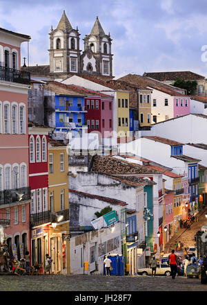 Le Pelourinho, dans le centre historique de Salvador, l'UNESCO World Heritage Site, Bahia, Brésil, Amérique du Sud Banque D'Images