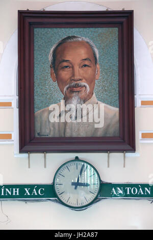 Peinture de Ho Chi Minh. Le Président (1945Ð69) de la République démocratique du Vietnam. Le Vietnam. Banque D'Images