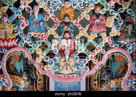 Temple Cao Dai. Caodaism est une religion monothéiste officiellement établie dans la ville de t‰y Ninh dans le sud du Vietnam en 1926. Ho Chi Minh Ville. Le Viet Banque D'Images