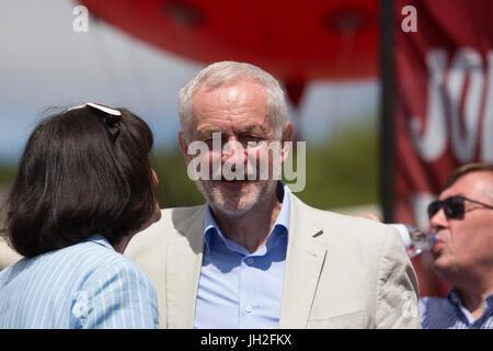 Jeremy Corbyn, le chef du parti travailliste, au gala des mineurs de Durham Durham City, en Angleterre. Banque D'Images