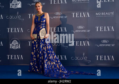 Genoveva Casanova dans le 'T' accorde aux arts, sciences sociales et sport, amener par Telva magazine. Dans le palais des arts Reine Sofia de Valence. À Valence à 12 Juillet, 2017. Banque D'Images