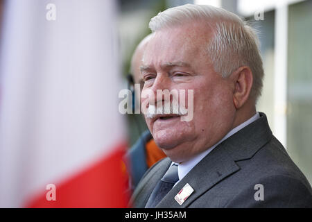 Ancien président de la Pologne Lech Walesa en 2015. Banque D'Images