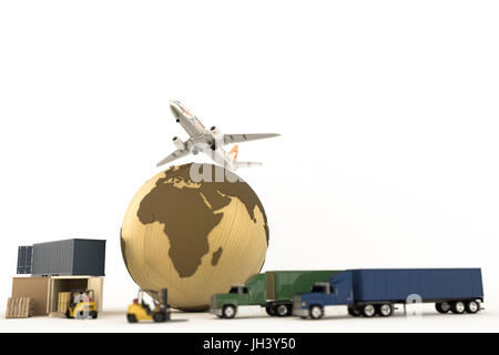 3d illustration de la système du monde des transports Banque D'Images