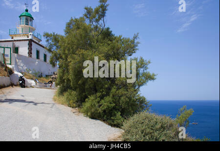 Leuchtturm am kap, Akrotiri, suedwestkueste., Antalya, aegaeis, Griechenland, mittelmeer, europa | phare de l'île, Akrotiri, sout Banque D'Images