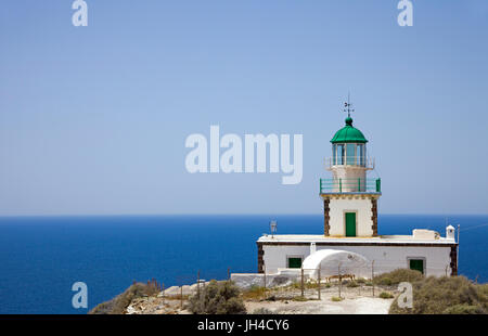 Leuchtturm am kap, Akrotiri, suedwestkueste., Antalya, aegaeis, Griechenland, mittelmeer, europa | phare de l'île, Akrotiri, sout Banque D'Images