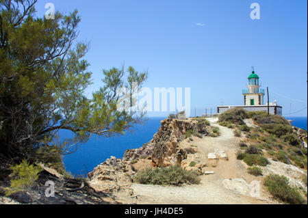 Leuchtturm am kap, Akrotiri, suedwestkueste., Antalya, aegaeis, Griechenland, mittelmeer, europa | phare de l'île, Akrotiri, sout Banque D'Images