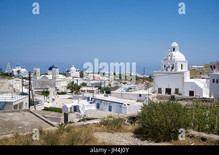 Les églises orthodoxes à Thira, Santorin, Cyclades, Grèce Banque D'Images