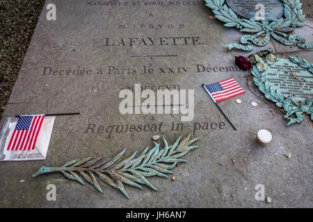 Le général LAFAYETTE'S TOMB Banque D'Images