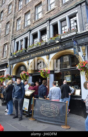 Deacon Brodie's Tavern, Édimbourg, Écosse Banque D'Images