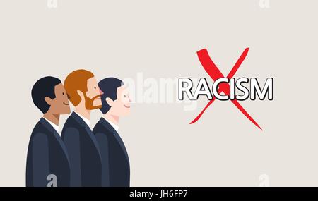 Caractère forfaitaire minime de racisme illustrations concept Illustration de Vecteur