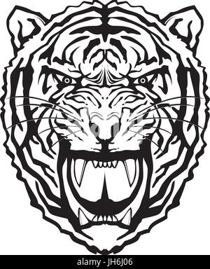 visage de tigre Illustration de Vecteur