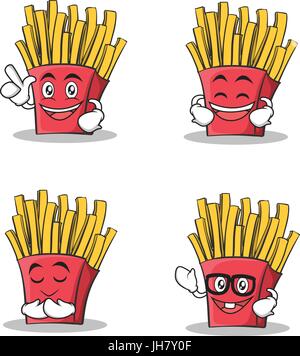 Jeu de frites personnage Illustration de Vecteur