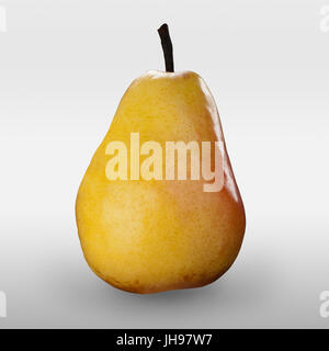 Savoureux jaune poire. Gouttes d'eau. Studio shot. Banque D'Images