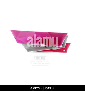 Site web bannière sur blanc avec échantillon de texte. Bouton avec votre texte, symbole vente promo Banque D'Images